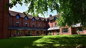 Aerial view of the priory estate